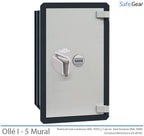 Caja Fuerte - Ollé I Mural - Certificación Grado I - 5 - Cierre Electrónico