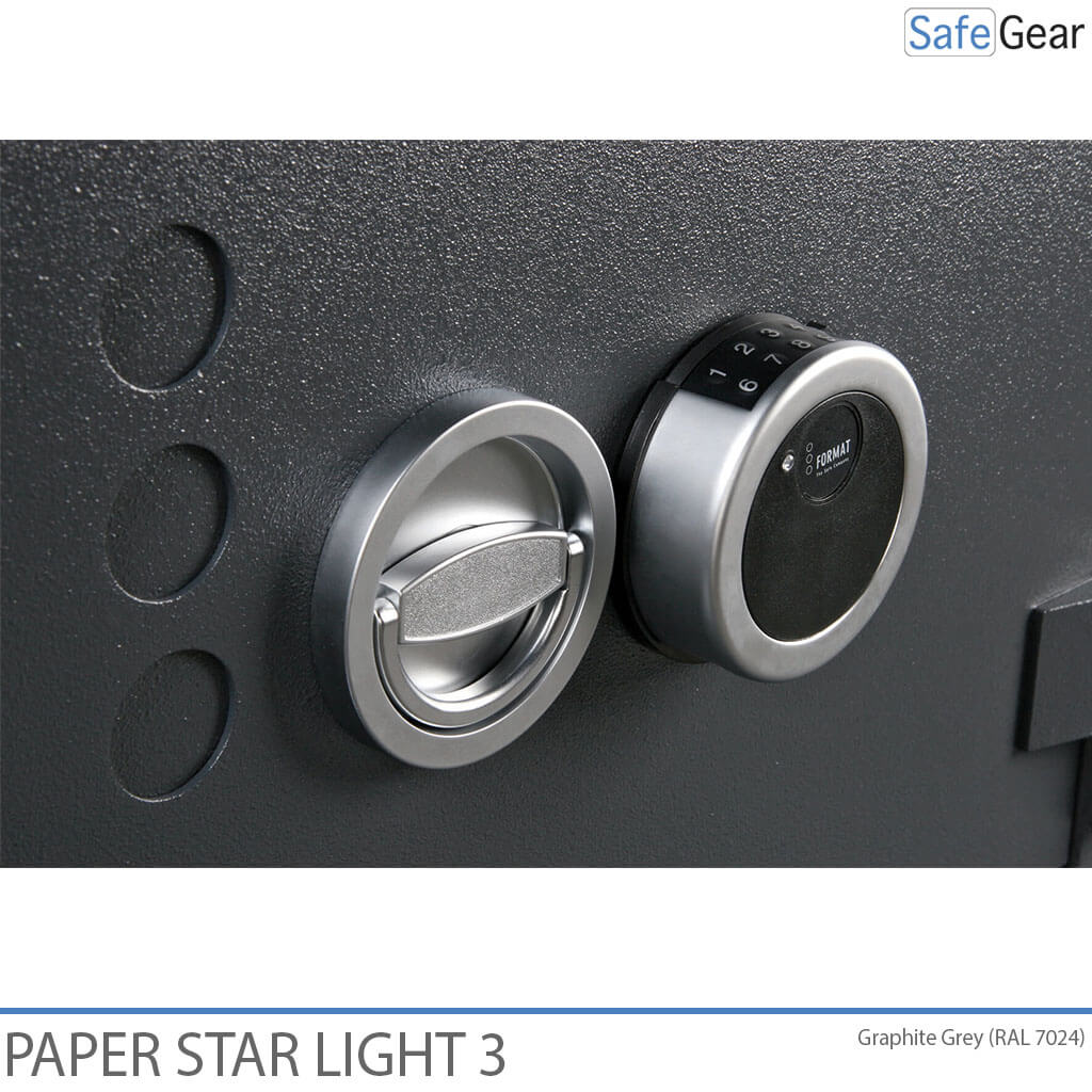 Paper Star Light 3 Fire Safe - 5 Binders - Burglary Test Grade S2 / Fire Test 30 min