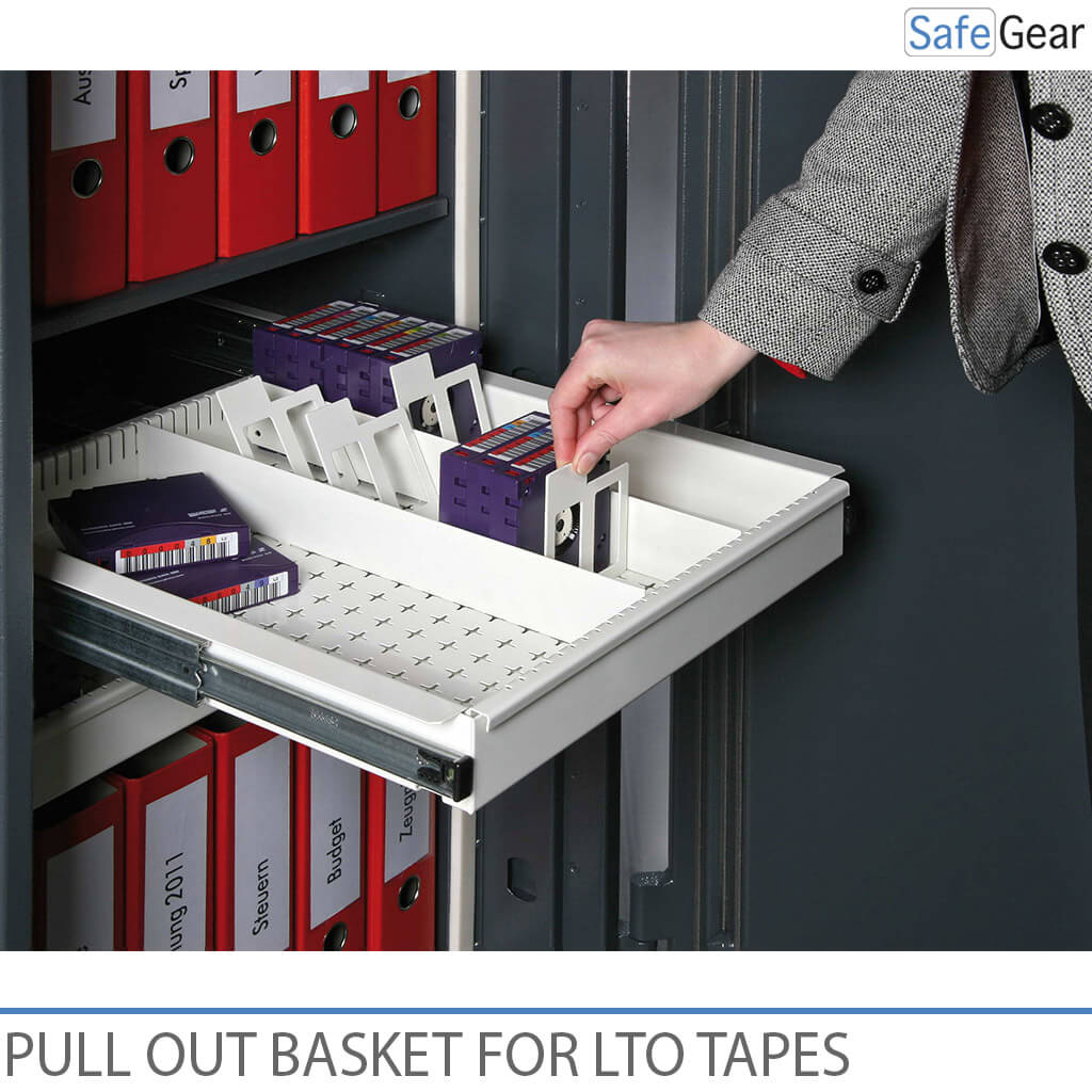 Data basket LTO tapes pull out drawer