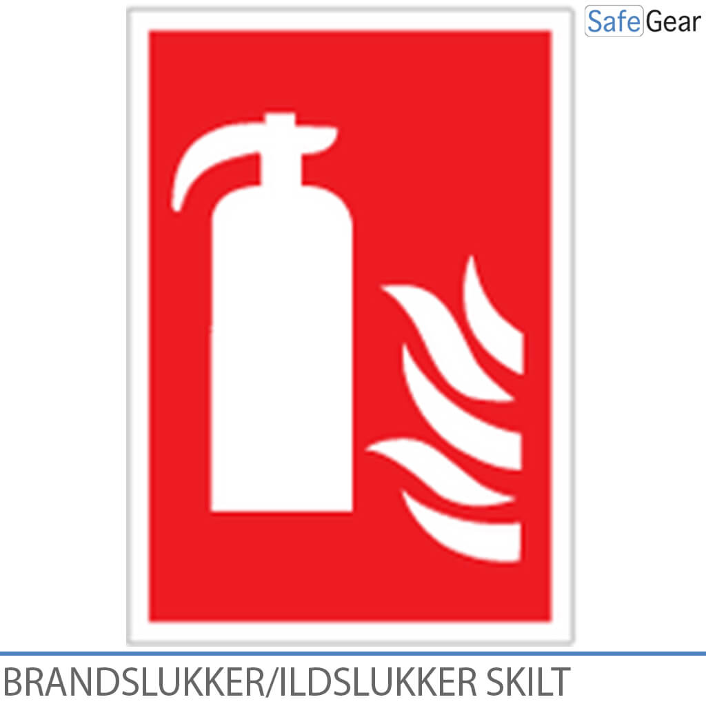 Brandslukker / Ildslukker skilt