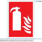 Brandslukker / Ildslukker skilt