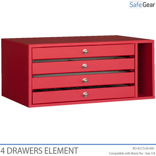 Brixia Tre organizer with 4 drawers for size 7-8