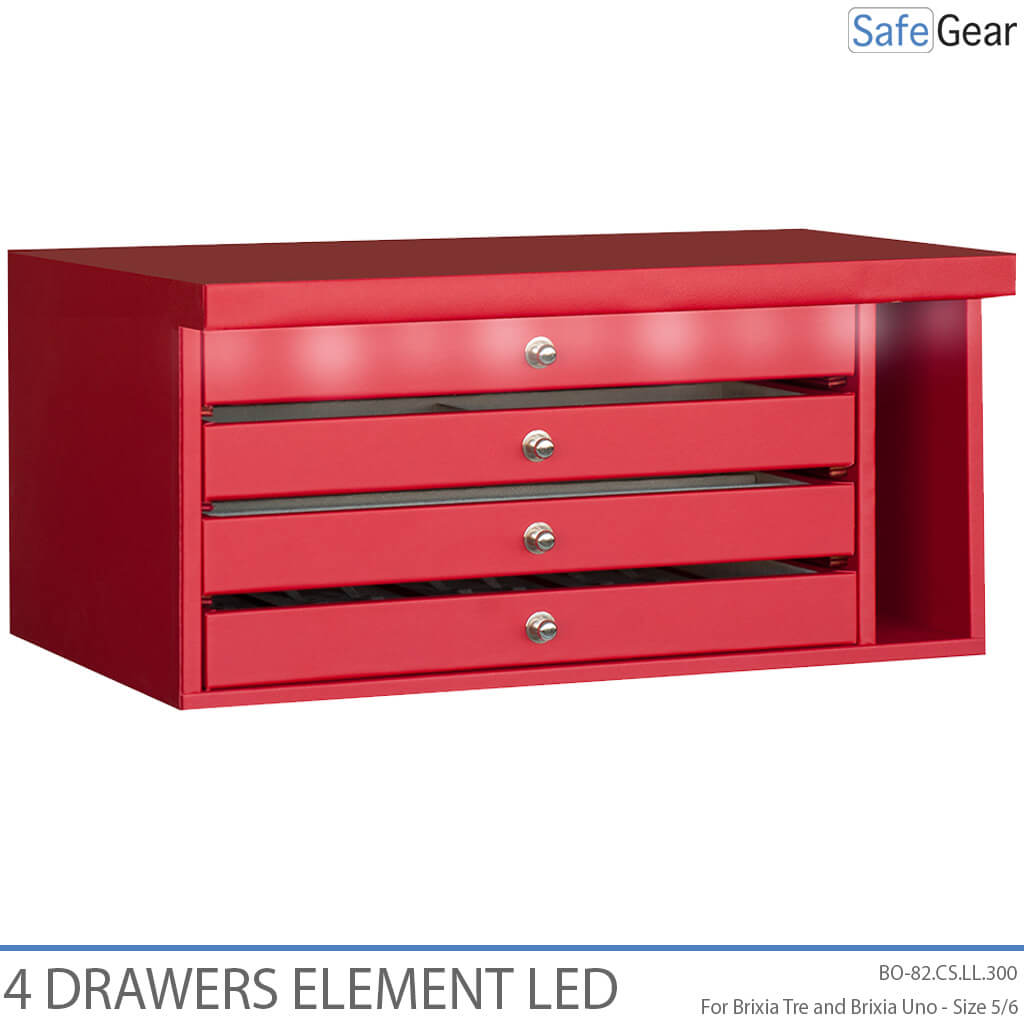 Brixia LED light organizer with 4 drawers for size 5-6