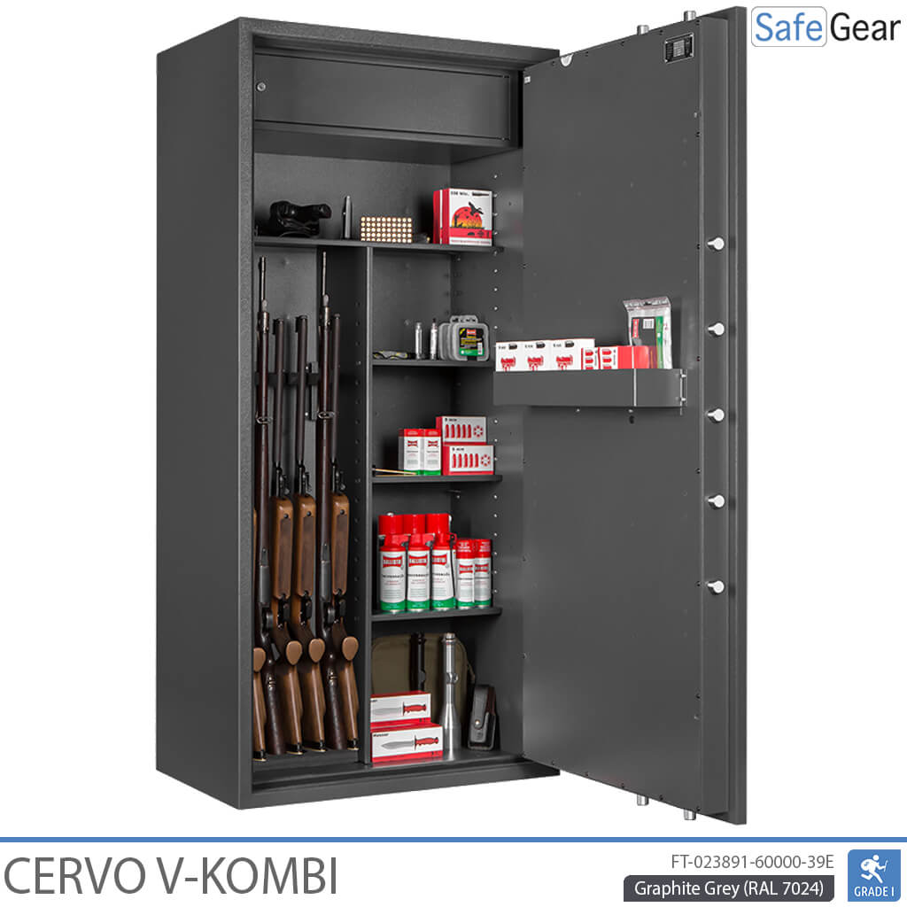 Cervo V Combi - Gun Cabinet - (7 Rifles) - Burglary Test Grade 1