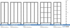 Storage cabinet S2000 with 3x4 compartments (8010-304) - padlock