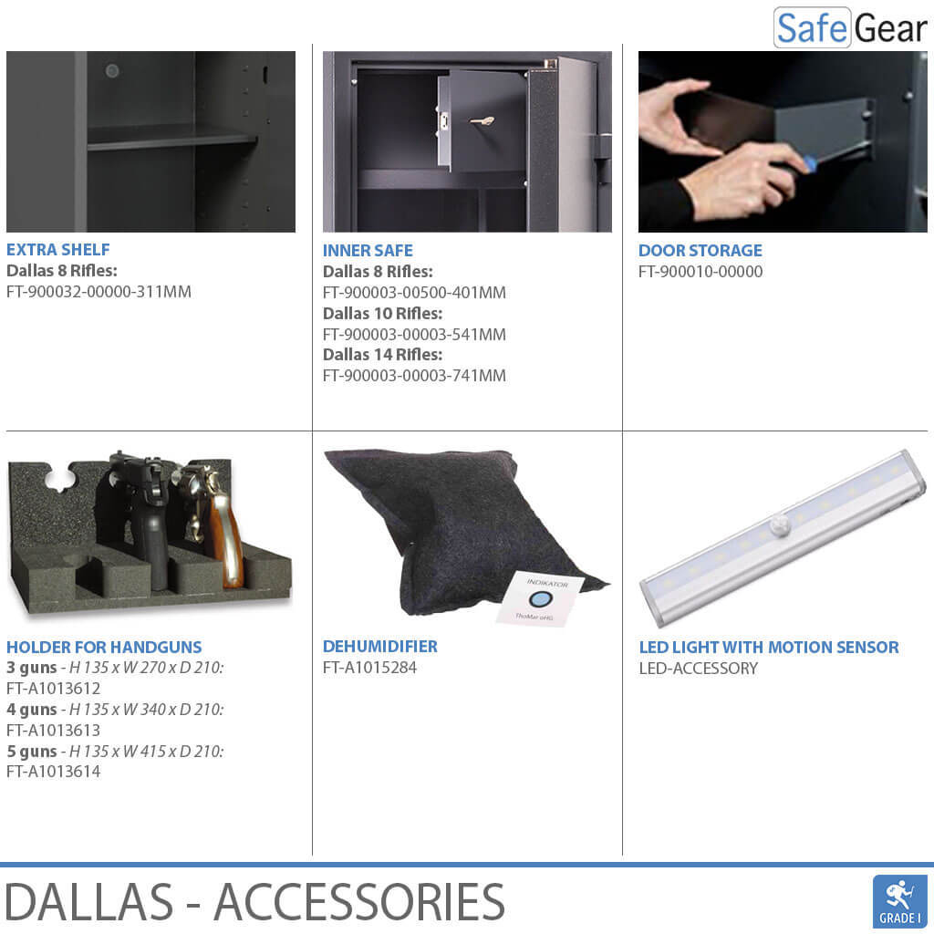 Dallas Combi - Gun Safe (3 Rifles) - Burglary Test Grade 1