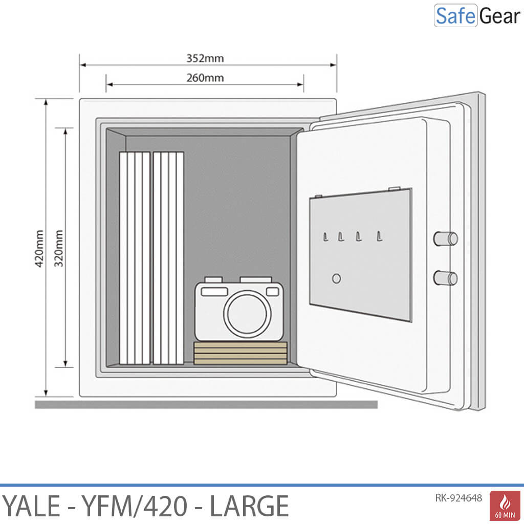 Yale YFM420 Fireproof (25 L) Large Safes - Fire Protection 60 min