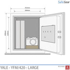 Yale YFM420 Fireproof (25 L) Large Safes - Fire Protection 60 min