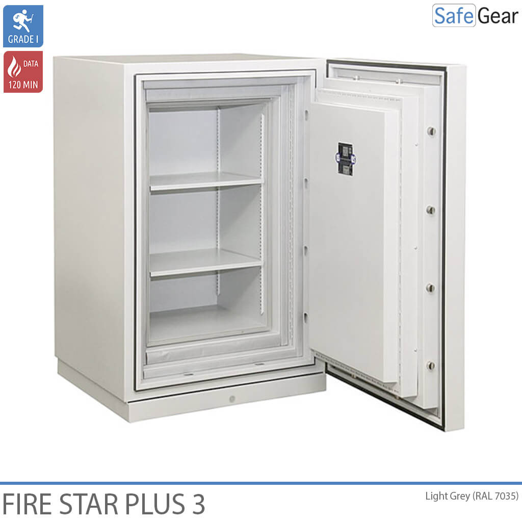 Fire Star Plus 3 Fireproof Data Safe (210 LTO) - Burglary Test Grade I / Fire Test 120 min