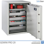 Gemini Pro 20 - lékárenský trezor (141 litrů) - 4 zásuvky - zkouška odolnosti proti vloupání, Třída I