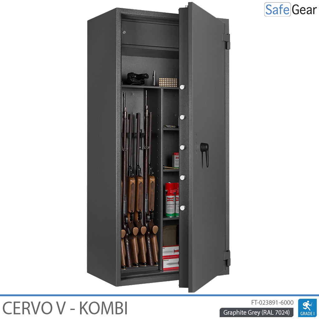 Cervo V Combi - Gun Cabinet - (7 Rifles) - Burglary Test Grade 1