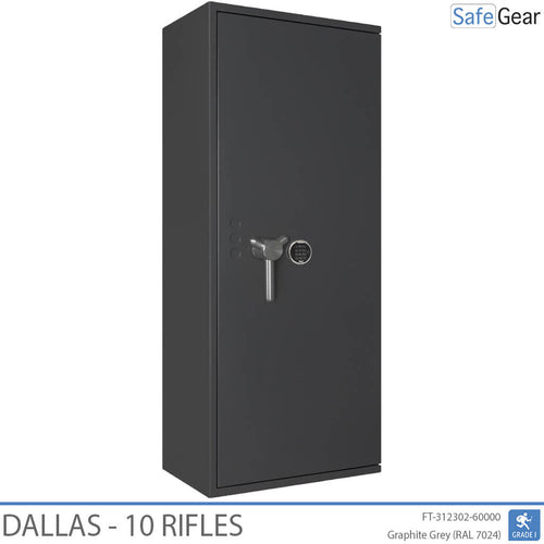 Dallas Gun Safe 10 Rifles - Grade 1 - Code Lock