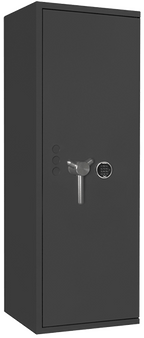 Dallas Combi 4 gun safe in Graphite Grey, door closed, electronic code lock, product thumbnail