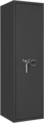 Dallas 6 gun safe in Graphite Grey, door closed, electronic code lock, product thumbnail
