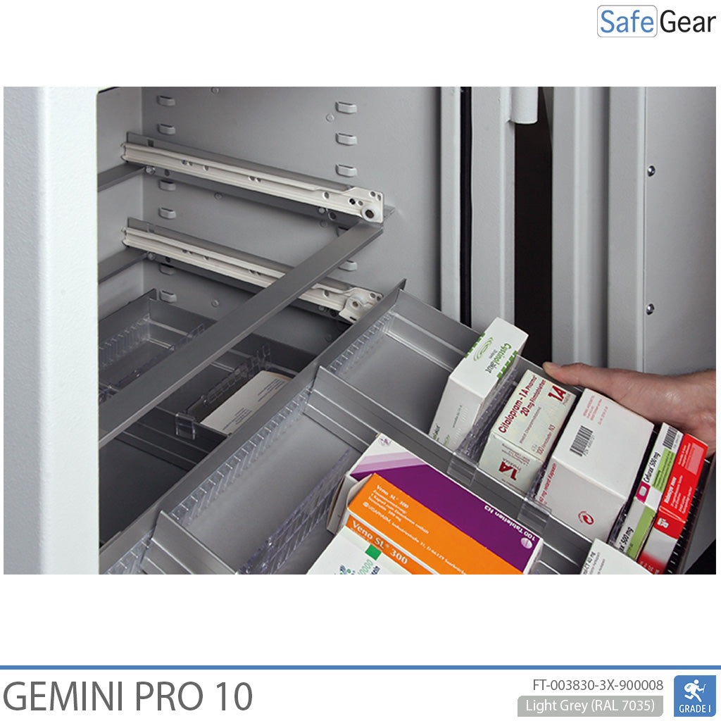 Gemini Pro 10 - Pharmacy Safe (103 Liters) - 3 Drawers - Burglary Test Grade I