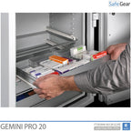 Gemini Pro 40 Pharmacy Safe (180 Liters) - 4 Drawers - 2 Shelves - Burglary Test Grade I - Key Lock
