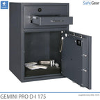 Gemini Pro D-I 250 Deposit Safe (294 L) - Burglary Test D-I - Code Lock with 9 user codes