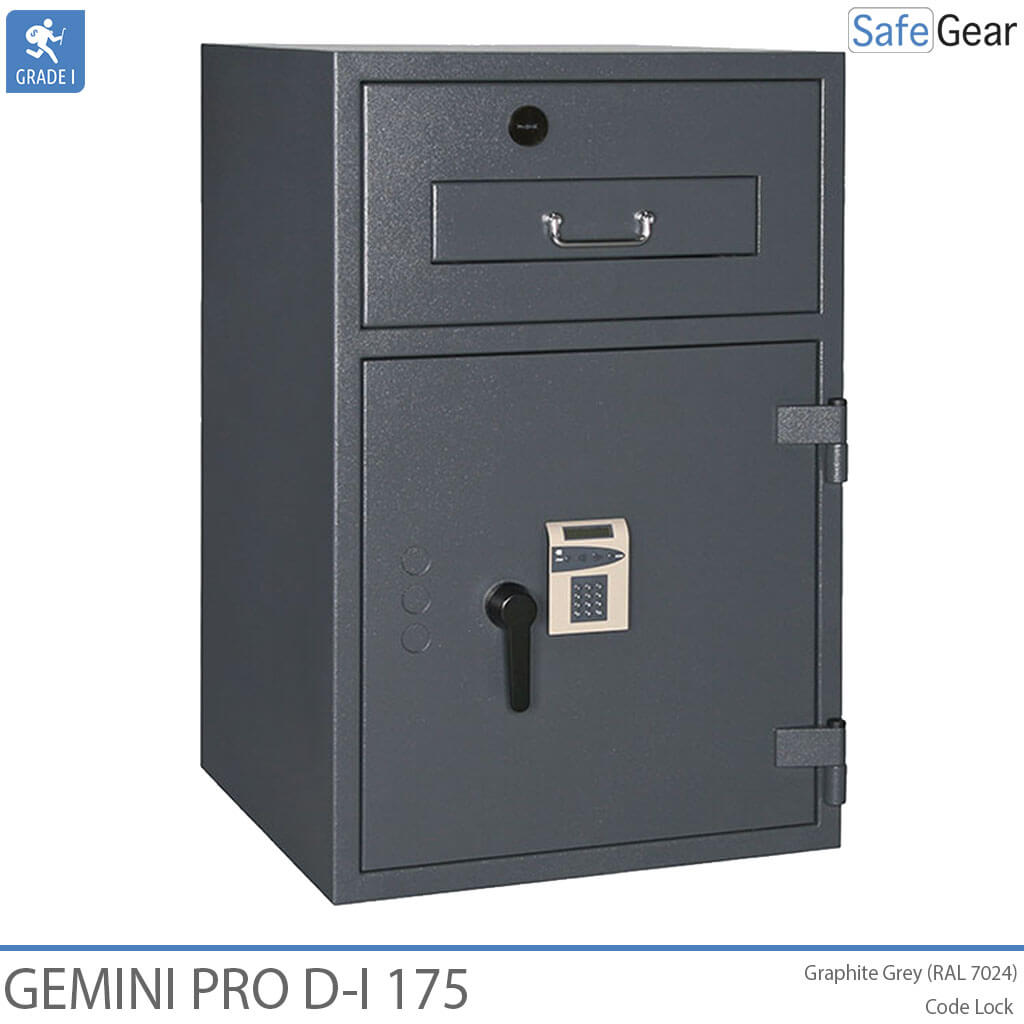 Gemini Pro D-I 250 Deposit Safe (294 L) - Burglary Test D-I - Code Lock with 9 user codes