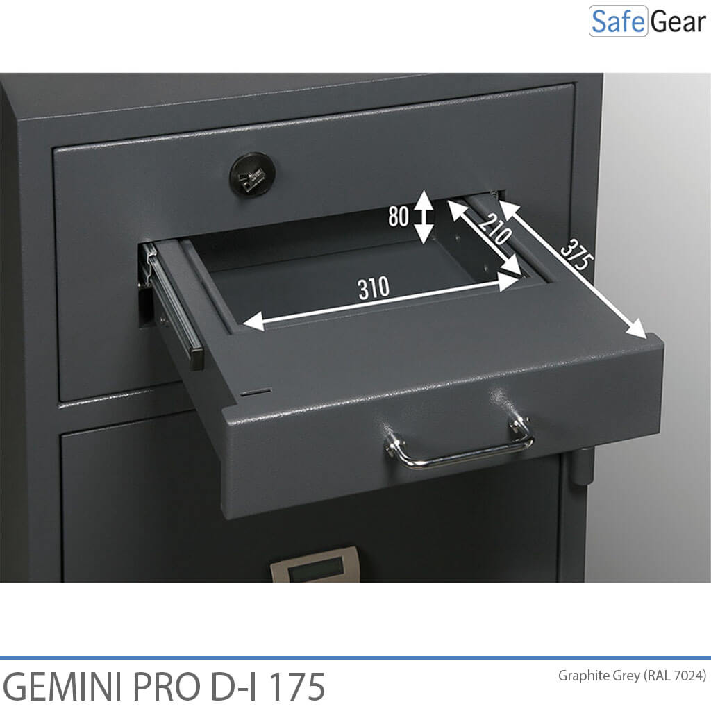 Gemini Pro D-I 250 Deposit Safe (294 L) - Burglary Test D-I - Code Lock with 9 user codes