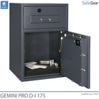Gemini Pro D-I 250 Deposit Safe (294 L) - Burglary Test D-I - Code Lock with 9 user codes