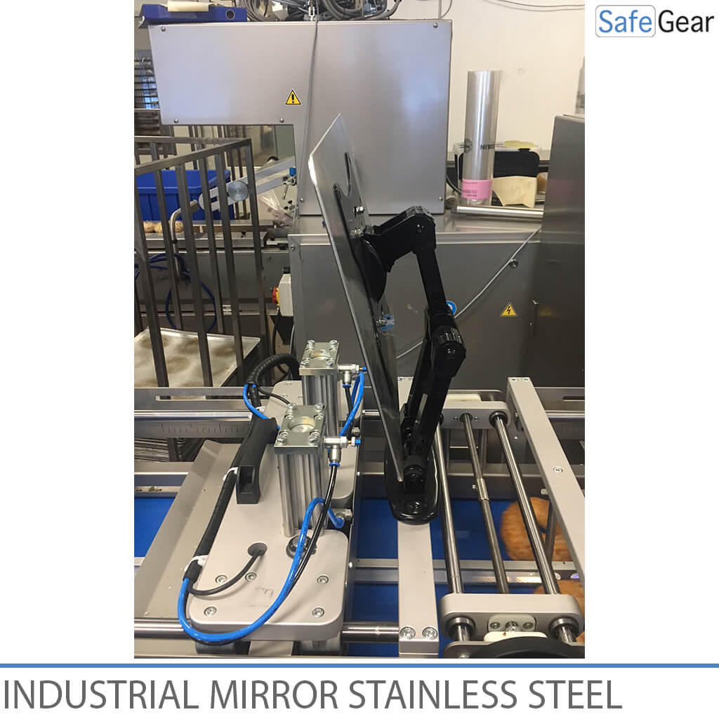 Industrial Mirror in Stainless Steel - Adjustable