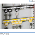 Hook-rail for keys key rack