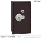 Ollé Recinto Armero - RA6 - Grado III - Combinación Llave y Electrónica - Frontal
