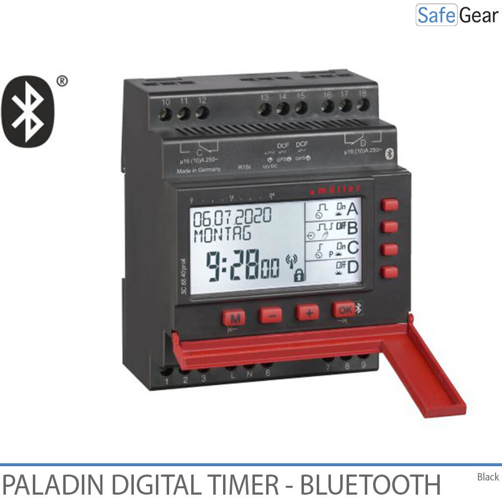Digital Clock Timer for Doorbells Schools and Industry - Bluetooth - Yearly Clock - 2 Channel