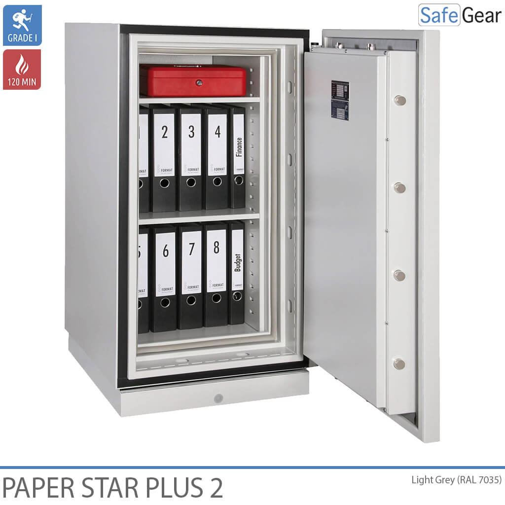 Paper Star Plus 2 Fire Cabinet (141 L) - Burglary Test Grade I / Fire Test 120 min