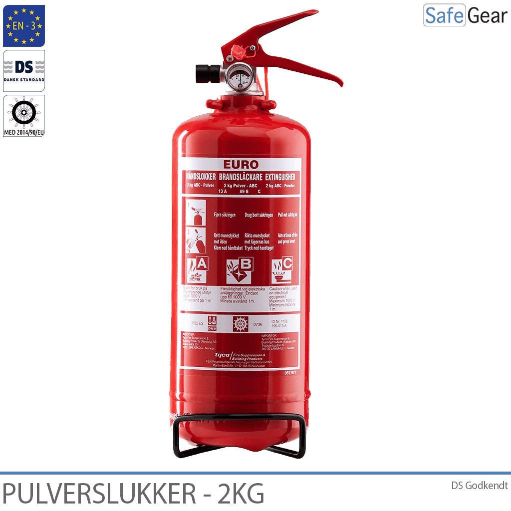 Pulverslukker 2 kg