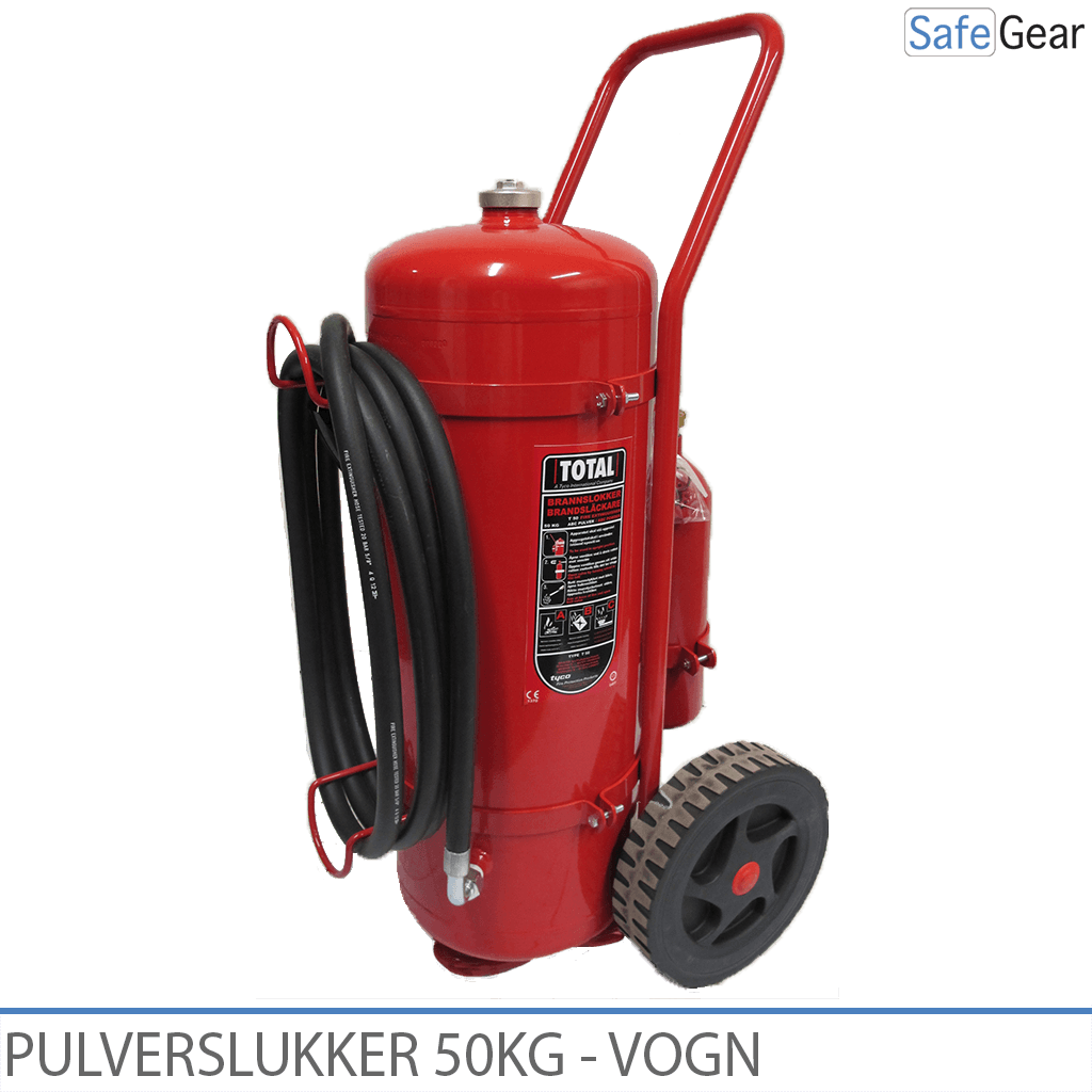 Pulverslukker 50 kg - Vogn