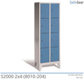 Opbevaringsskab S2000 med 2x4 rum (8010-204) - cylinderlås
