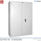 SB Pro 90 double-door document cabinet in Light Grey, front view