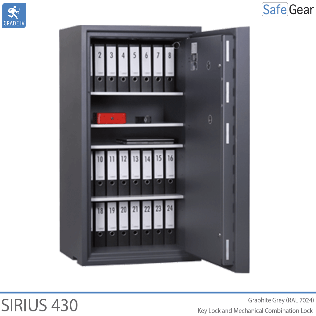 Sirius valuables safe - Key lock and mechanical lock