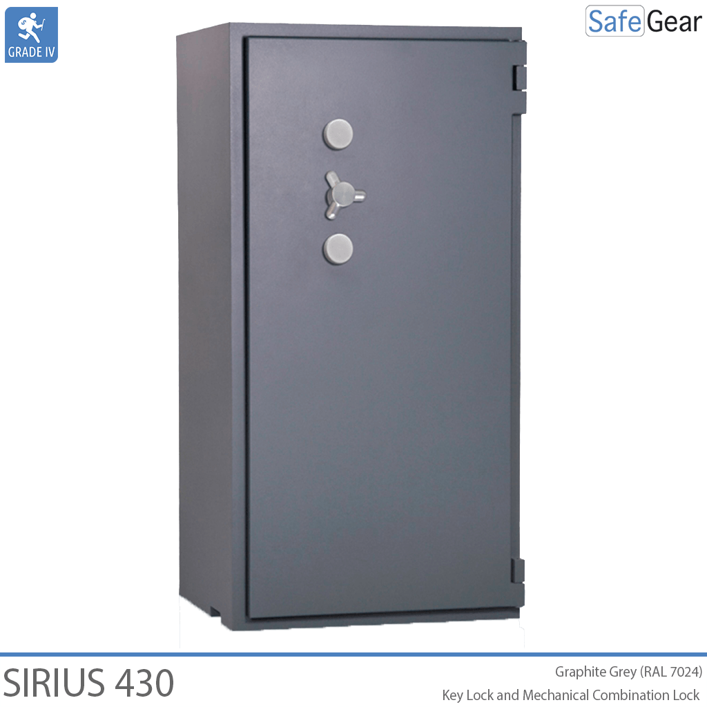Sirius valuables safe - Key lock and mechanical lock