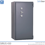 Sirius valuables safe - Key lock and mechanical lock