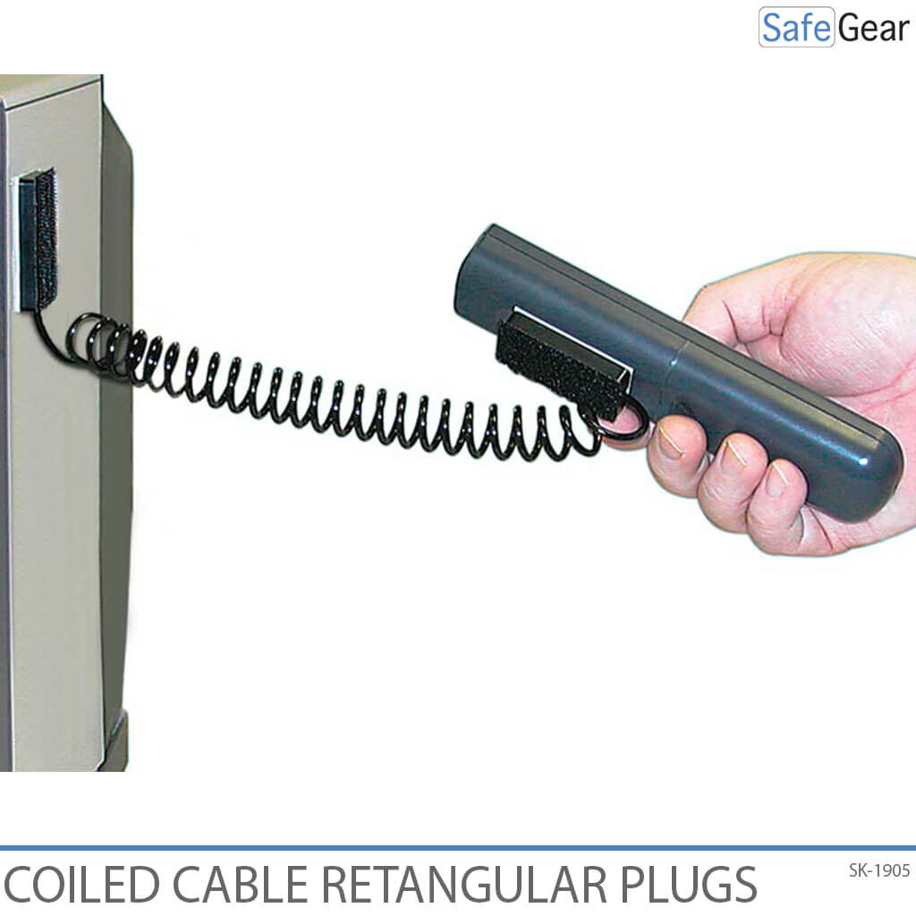 Usage example - Coiled Cable with Rectangular Plugs