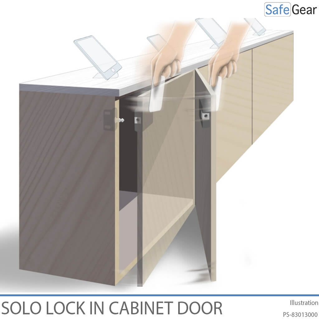 SOLO Lock with RFID Locking System - Cabinet Illustration
