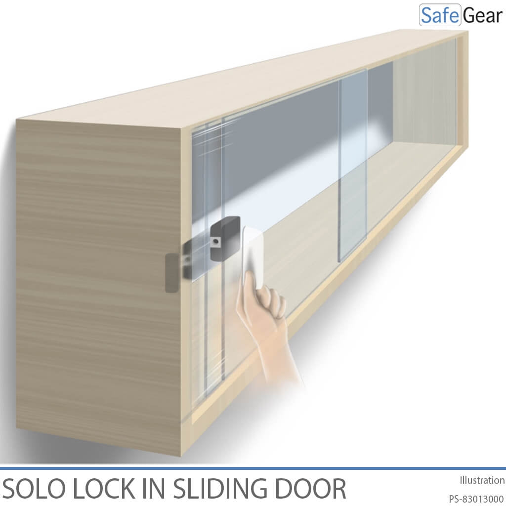 SOLO Lock with RFID Locking System - Sliding Door llustration