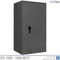 STL 1680 key safe in Graphite Grey, closed