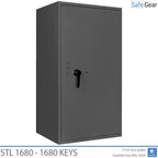 STL key safe in Graphite Grey, closed