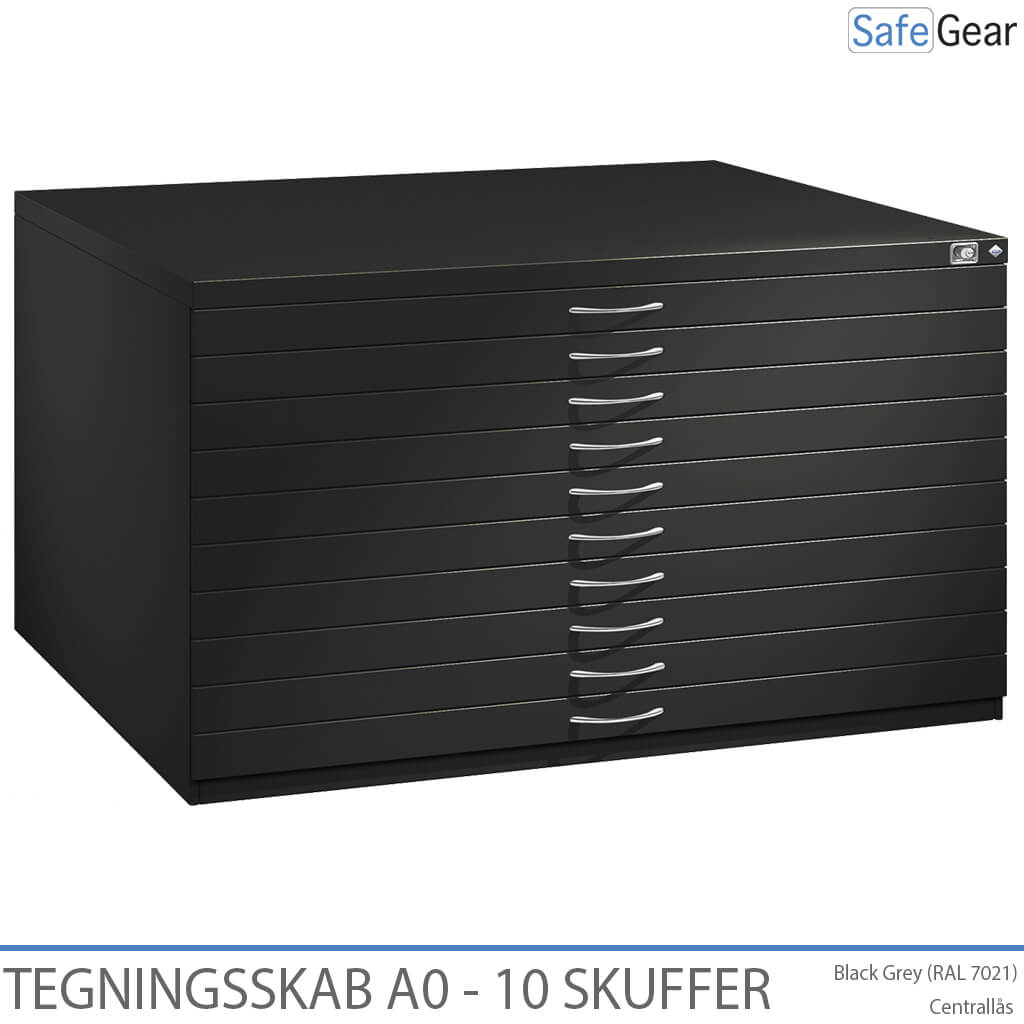 Drawing cabinet A0 with 10 drawers