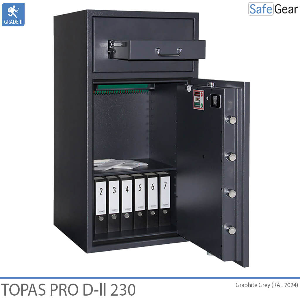 Topas Pro D-II 315 Deposit Safe (311 L) - Burglary Test D-II - Key Lock