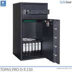 Topas Pro D-II 315 Deposit Safe (311 L) - Burglary Test D-II - Key Lock