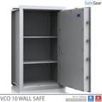 VCO 10 Wall Safe (139 L) - Burglary test Grade 1 - Light grey - Key lock