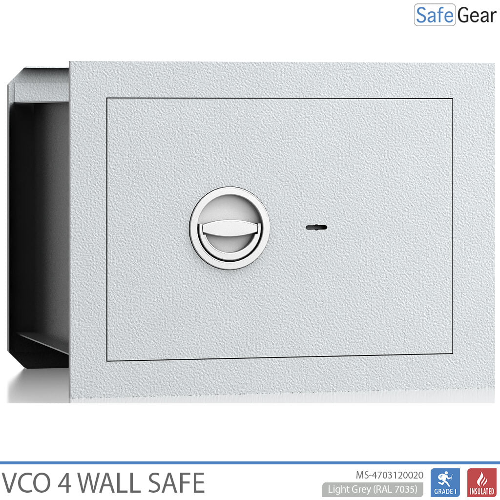 VCO 4 Wall Safe (32 L) - Burglary Test Grade 1 - Light Grey - Code Lock