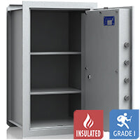 VCO 8 Wall Safe (85 L) - Burglary Test Grade 1 - Light Grey - Code Lock