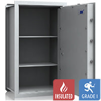VCO 10 Wall Safe (139 L) - Burglary Test Grade 1 - Light Grey - Code Lock