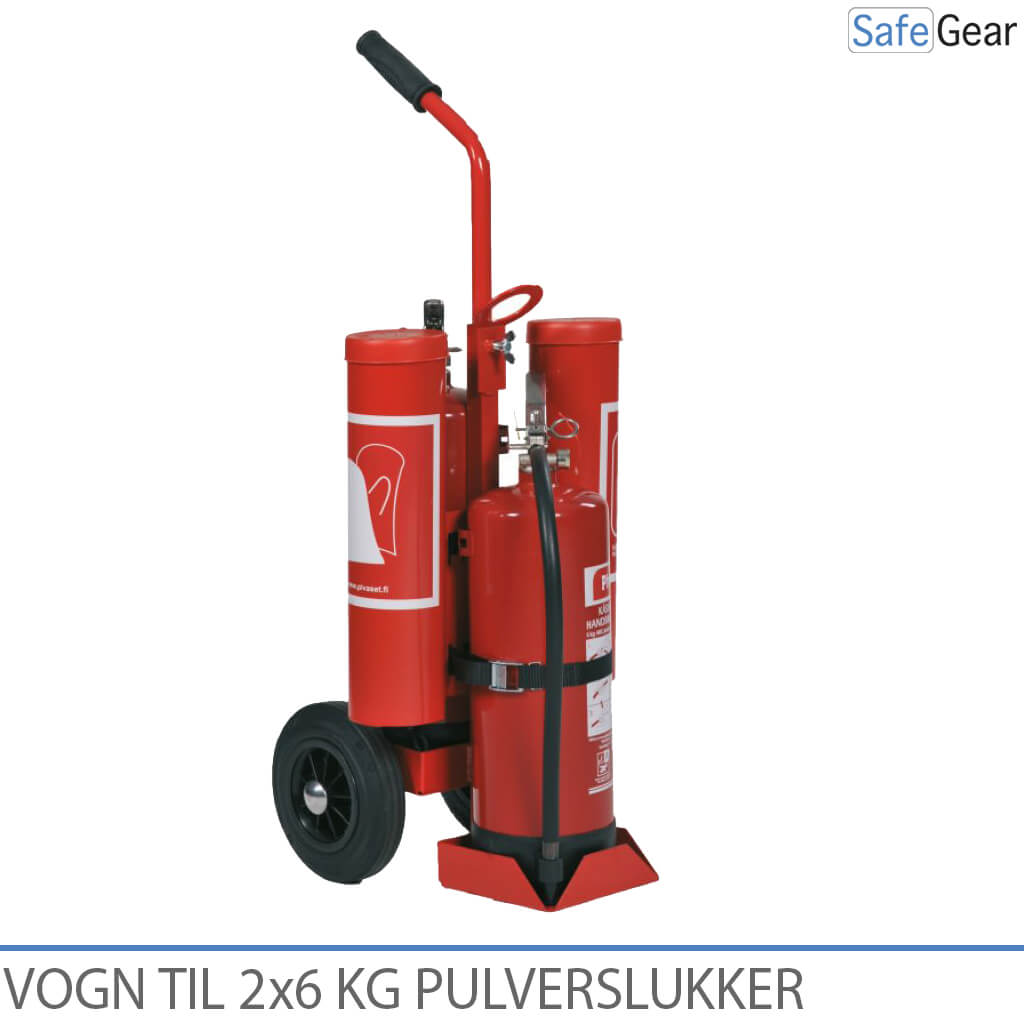 Cart for Fire Extinguisher (2 x 6 kg) and Fire Blanket / Eye Wash